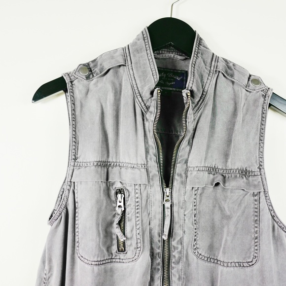 Lucky Brand tencel vest charcoal Sz. S - Picture 4 of 8
